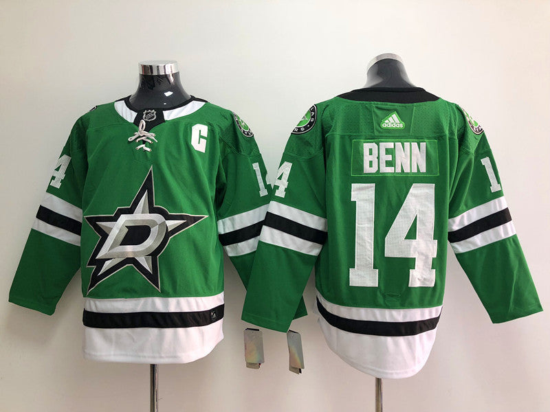 Men's Dallas Stars Jamie Benn #14 Kelly Green Home Breakaway Player Jerseys