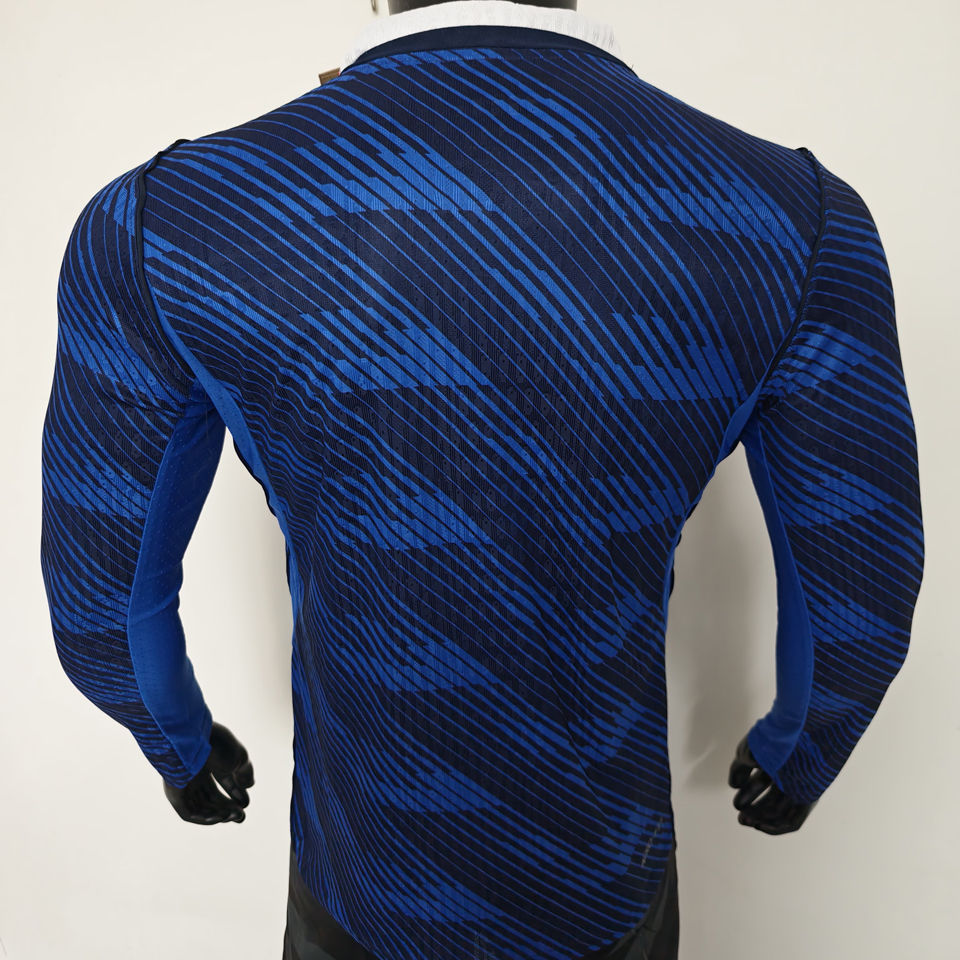 2026/27 France Home Blue Player Version Long Sleeve Soccer Jersey Item NO.: 2152462 Back