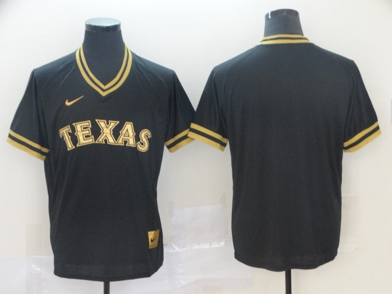 Men's Texas Rangers Black Replica Blank Jerseys