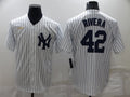 Men's New York Yankees Mariano Rivera #42 White Stitched Jerseys