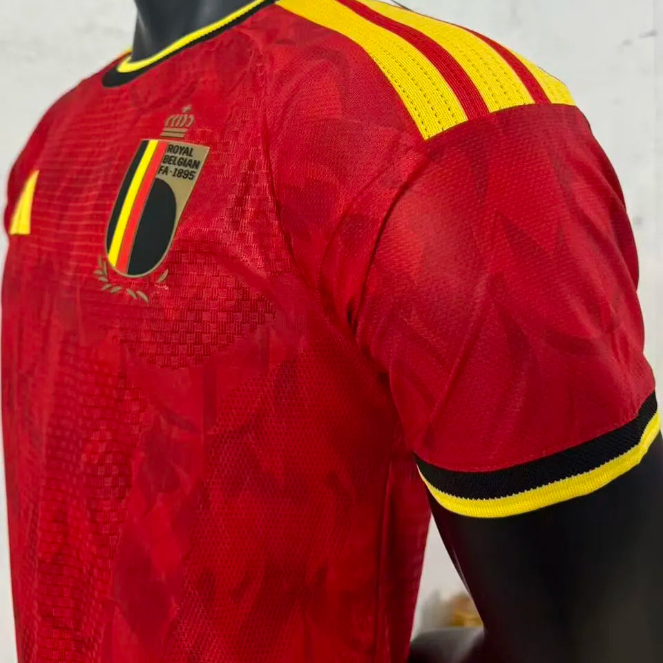 2026/27 Belgium Home Red Player Version Soccer Jersey Detail 2