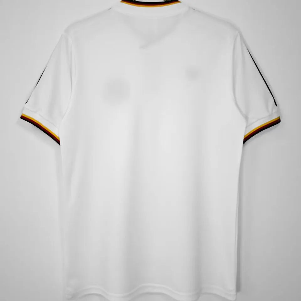1986 Germany Home White Retro Soccer Jersey Back