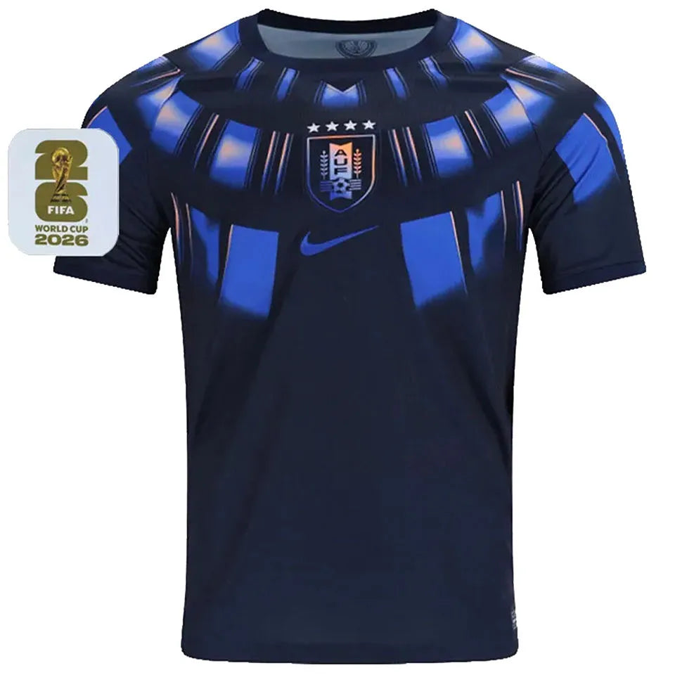 2026/27 Uruguay Away Fans Soccer Jersey (Have Right Patch 有右臂章 白底金字） Front