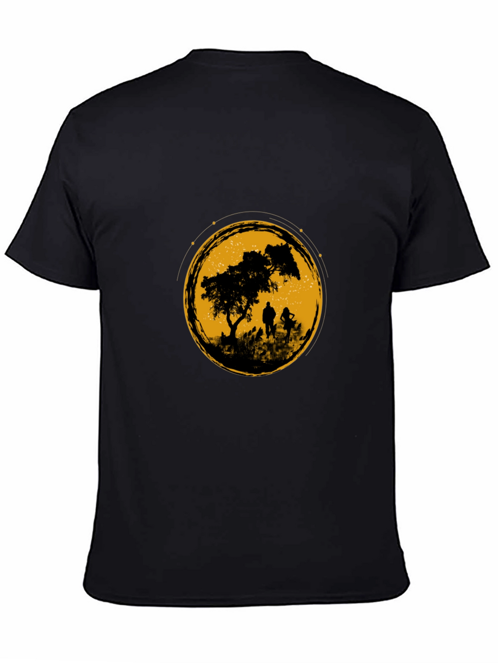 Silhouette Graphic Tee - Black Cotton Blend