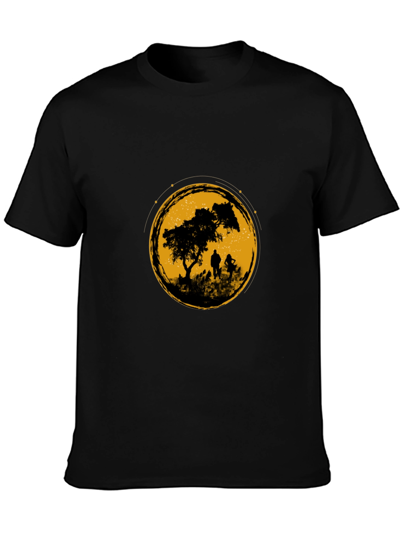Silhouette Graphic Tee - Black Cotton Blend
