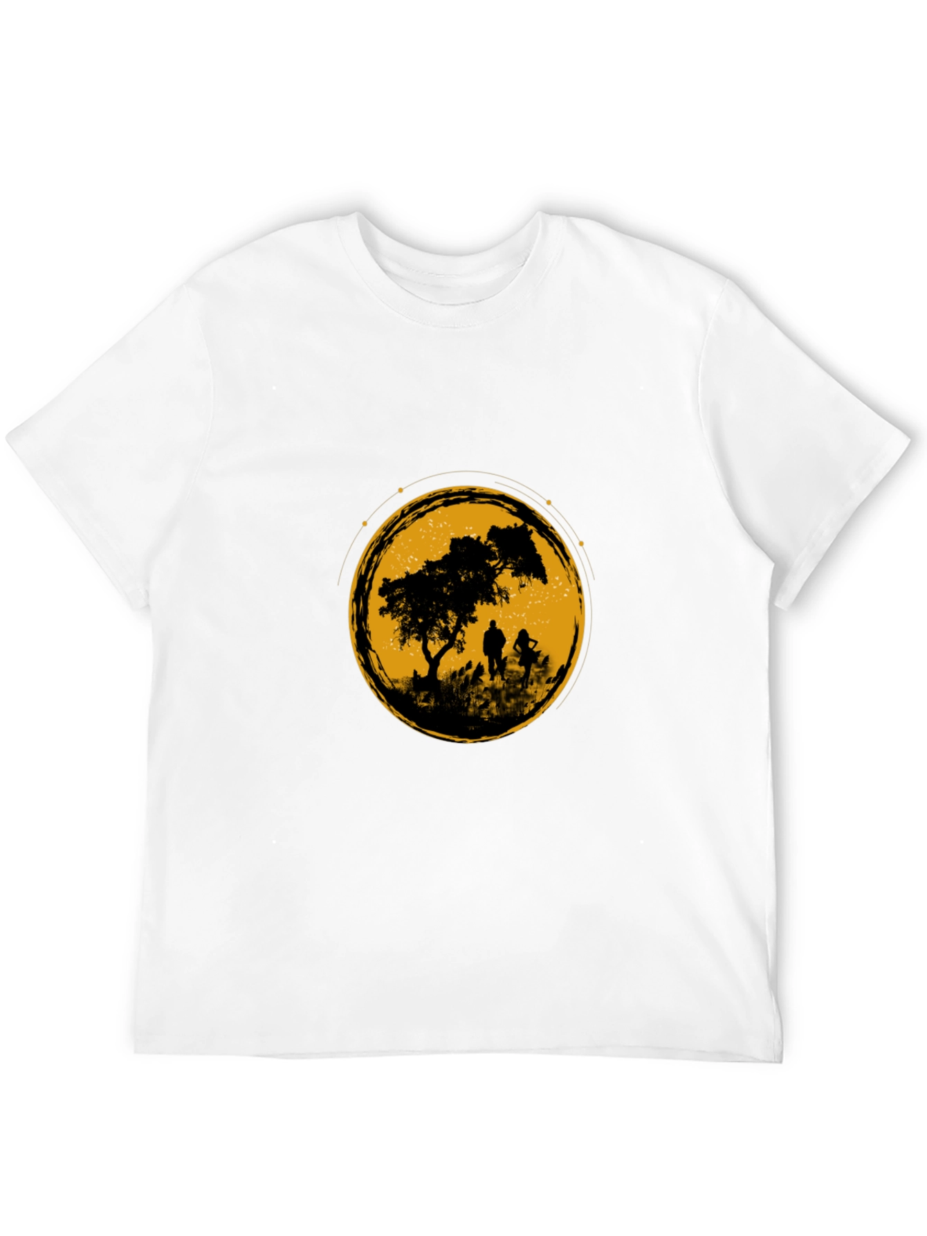 Silhouette Graphic Tee - Black Cotton Blend