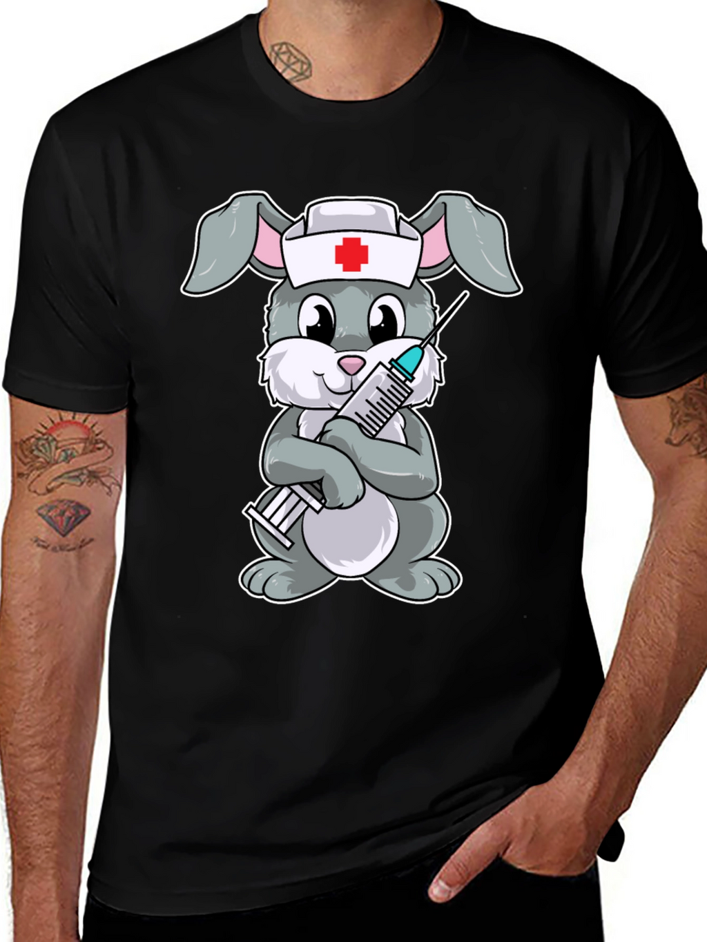 Nurse Bunny Graphic T-Shirt