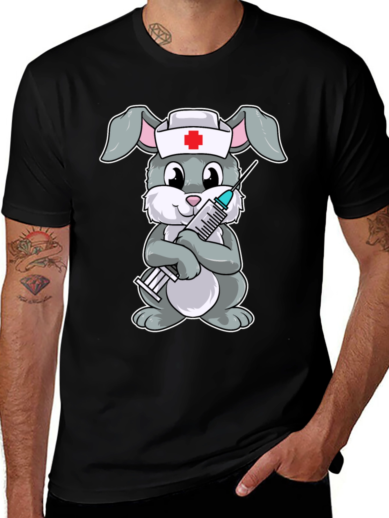 Nurse Bunny Graphic T-Shirt