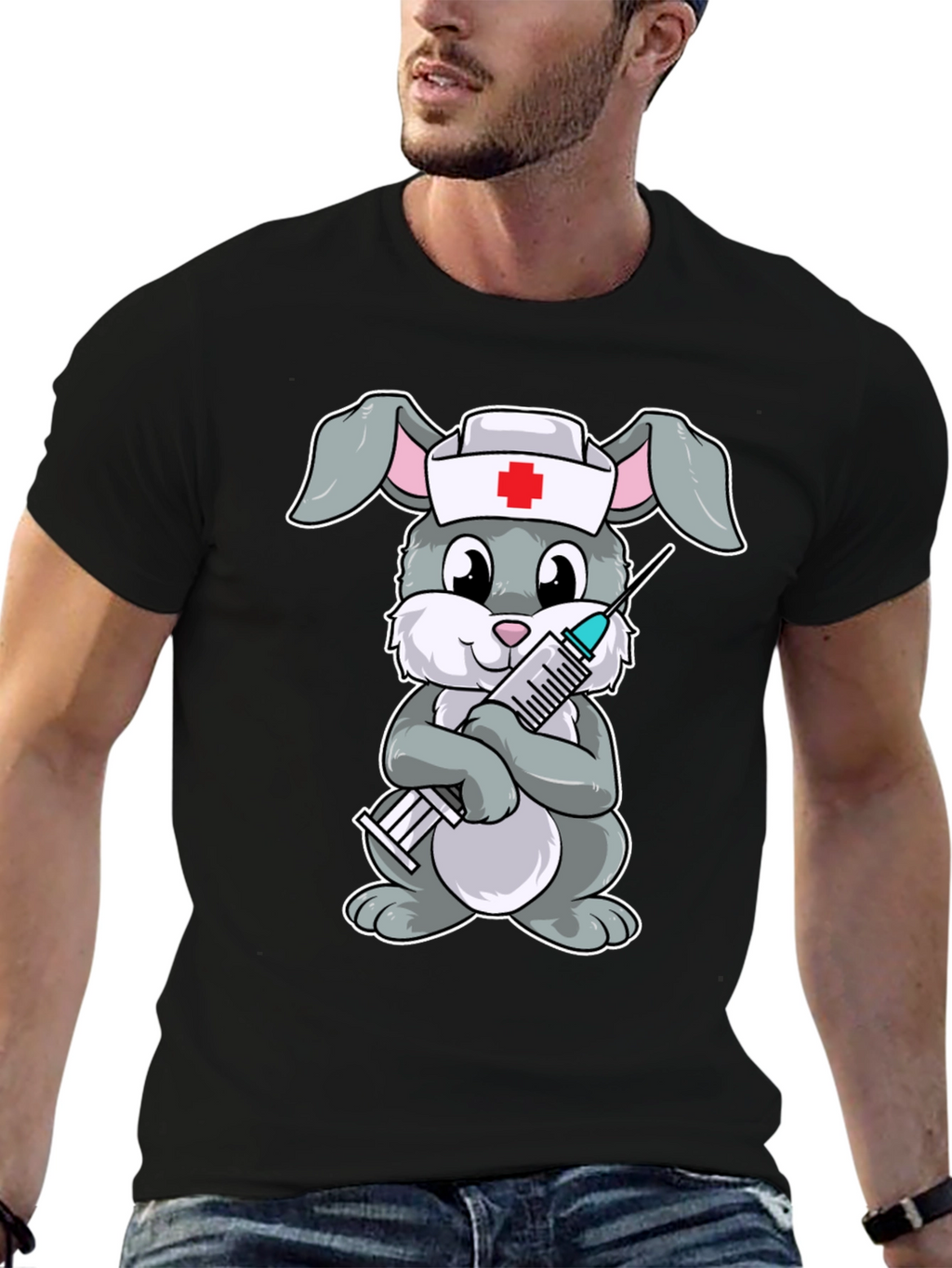 Nurse Bunny Graphic T-Shirt