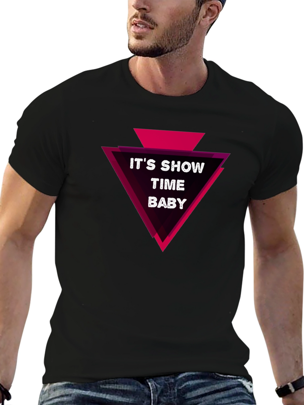 Its Show Time Baby Graphic Tee - Black