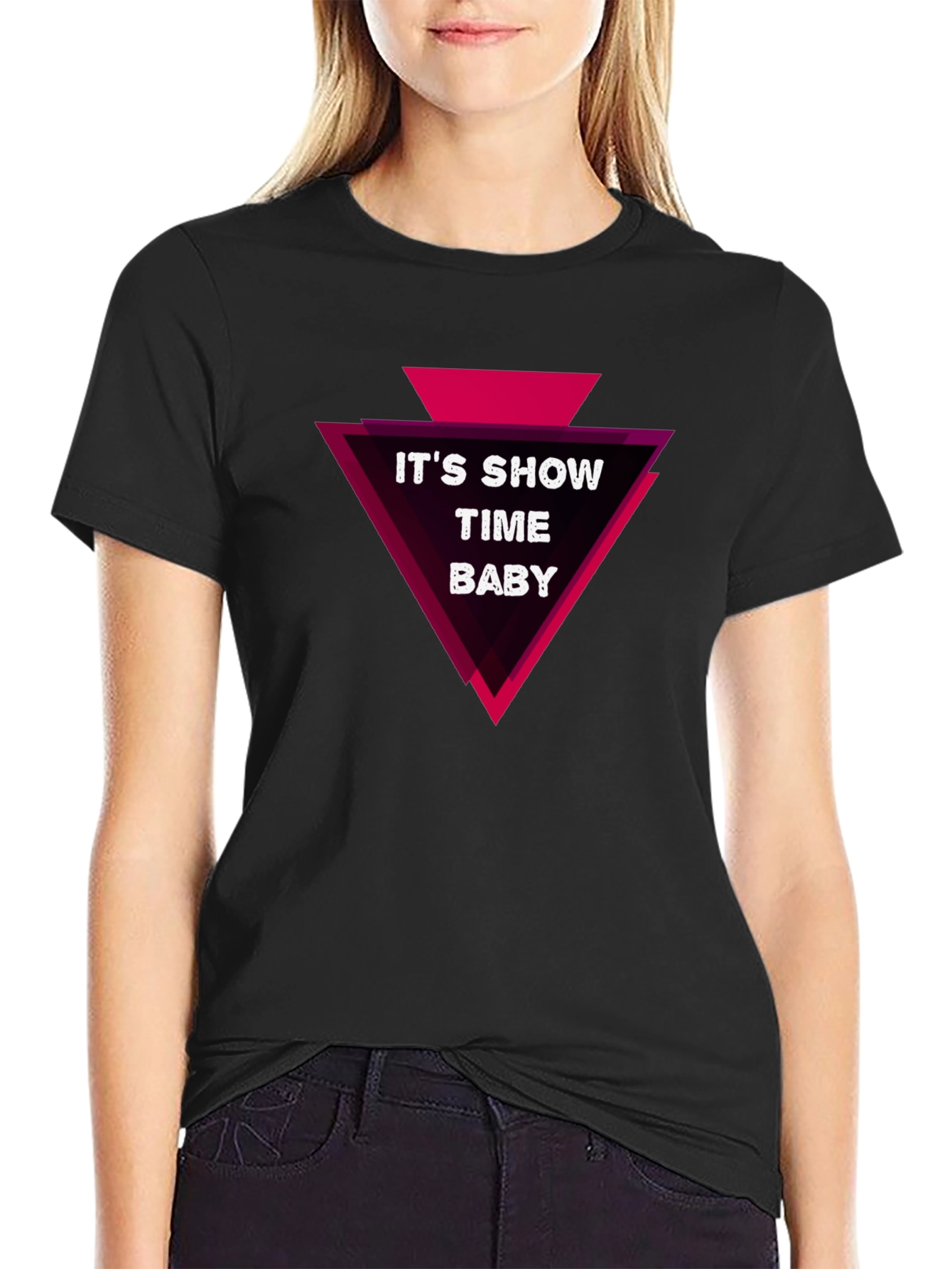 Its Show Time Baby Graphic Tee - Black