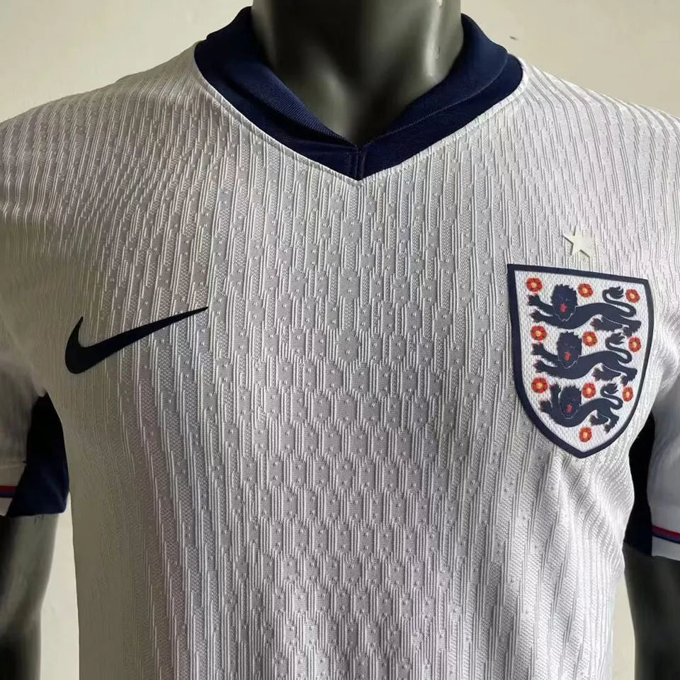2024/25 England Home White Player Version Soccer Jersey Detail 1
