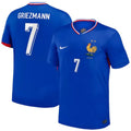 GRIEZMANN #7 France 1:1 Quality Home Blue Fans Jersey 2024/25 ★★ Front