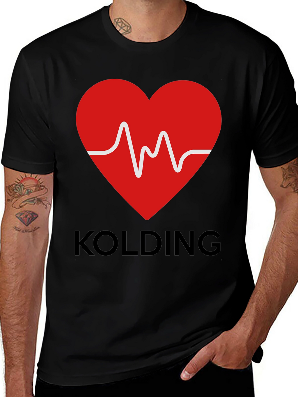 KOLDING Heartbeat Graphic T-Shirt - Stylish & Comfortable