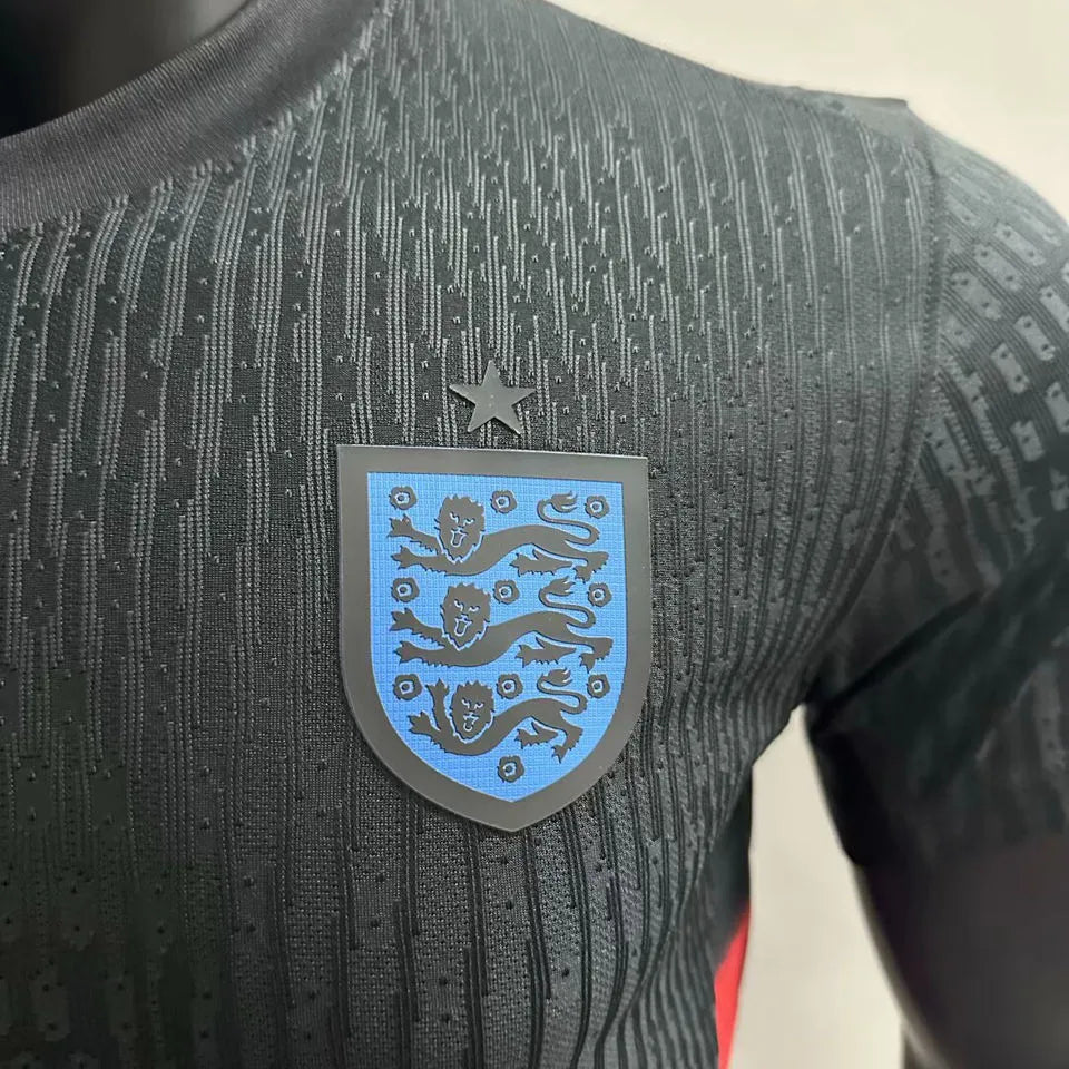 2025/26 England Away Black Player Version Soccer Jersey Detail 2