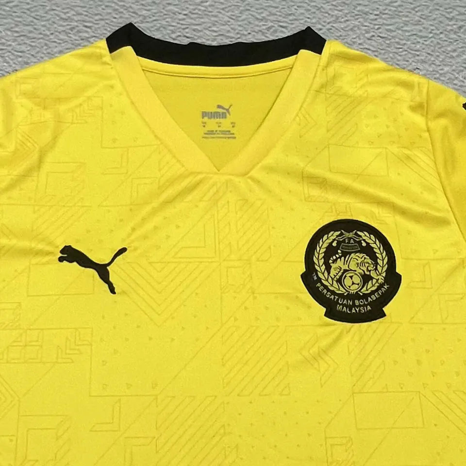 2025/26 Malaysia Home Yellow Fans Soccer Jersey Back