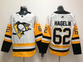 Men's Pittsburgh Penguins Carl Hagelin #62 White Replica Player Jerseys