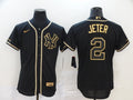 Men's New York Yankees Derek Jeter #2 Black Stitched Jerseys