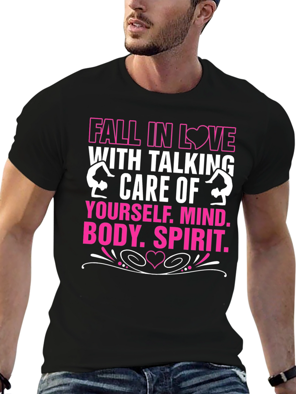 Fall in Love Self-Care T-Shirt Black