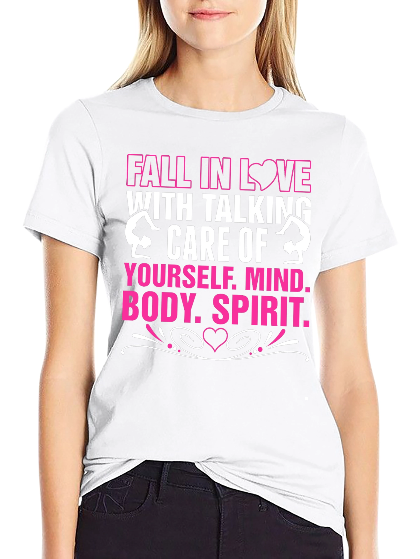 Fall in Love Self-Care T-Shirt Black