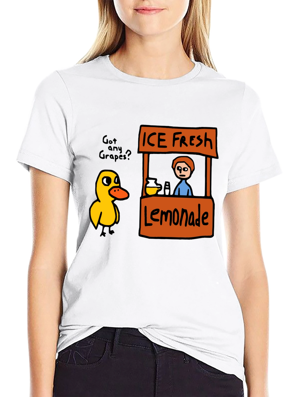 Funny Duck Lemonade Stand Graphic T-Shirt
