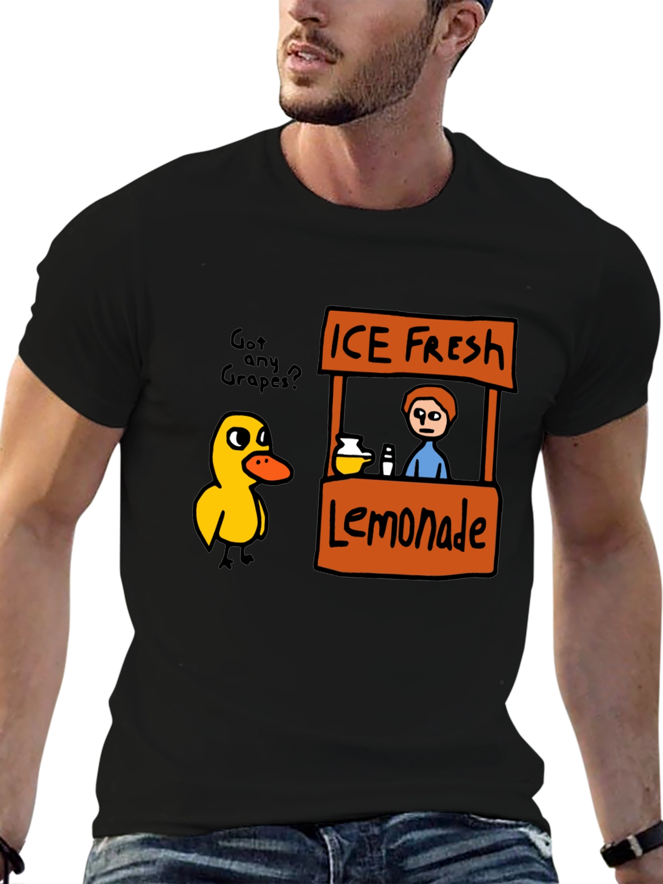 Funny Duck Lemonade Stand Graphic T-Shirt