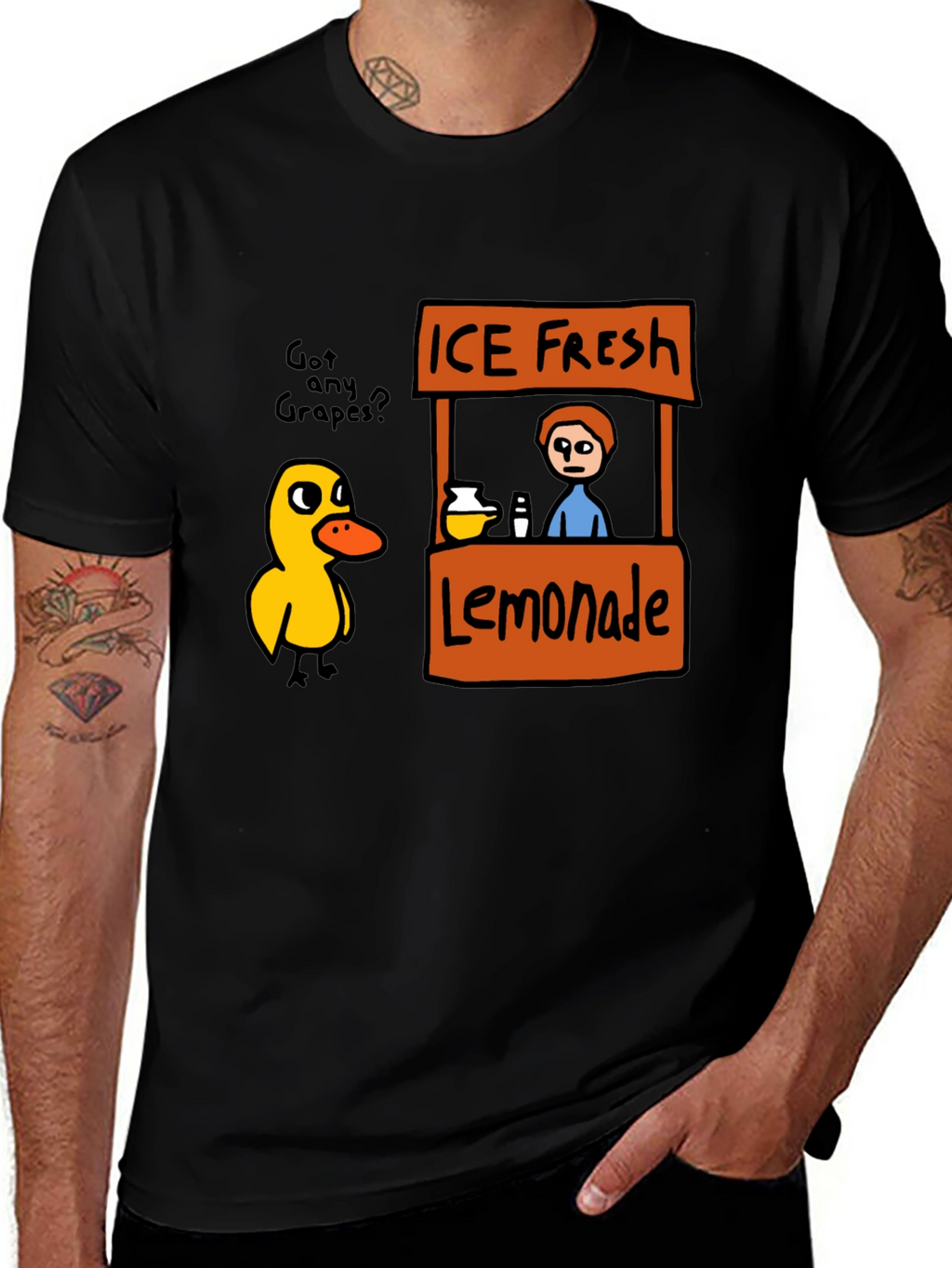 Funny Duck Lemonade Stand Graphic T-Shirt
