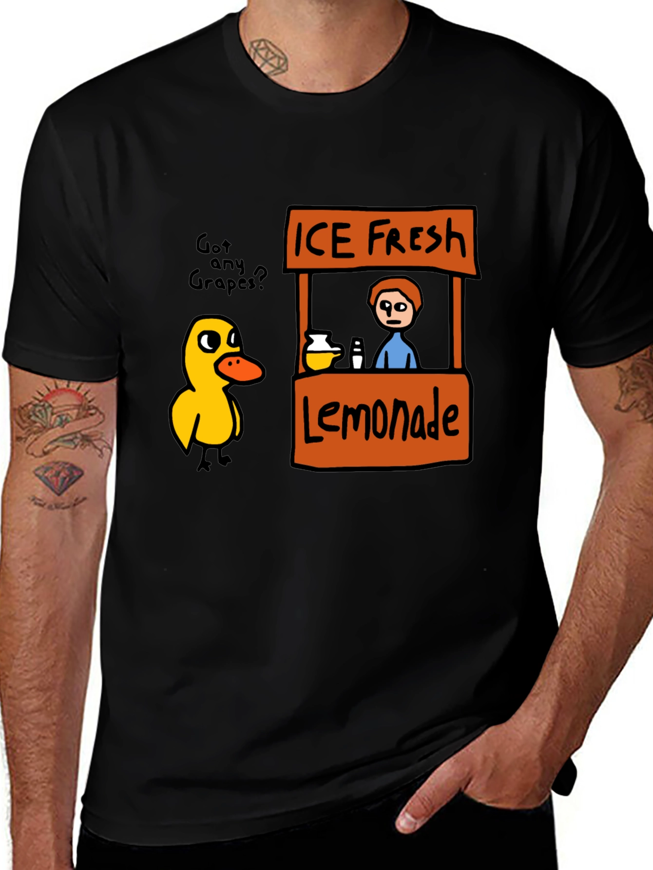 Funny Duck Lemonade Stand Graphic T-Shirt
