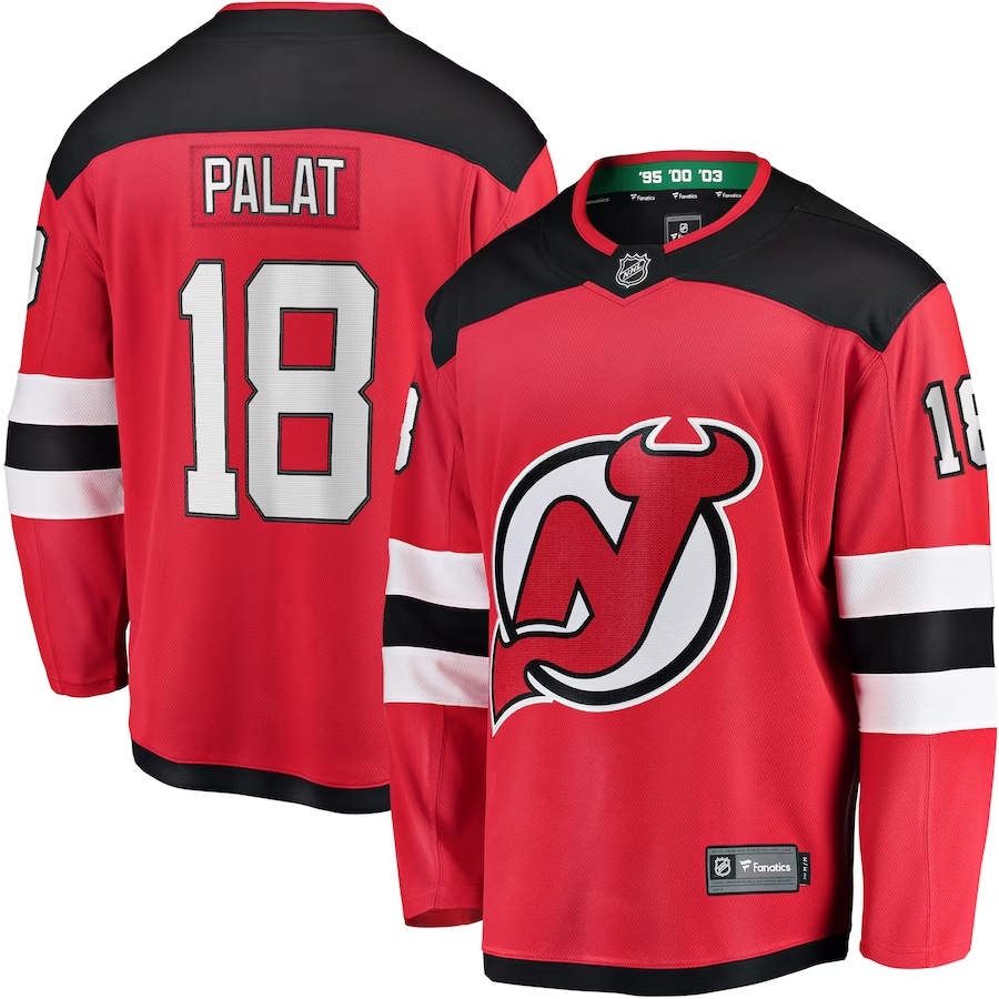 Men's New Jerseys Devils Jamie Ondrej Palat #18 Red Player Game Jerseys