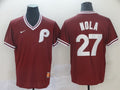 Men's Philadelphia Phillies Aaron Nola #27 Red Replica Player Jerseys