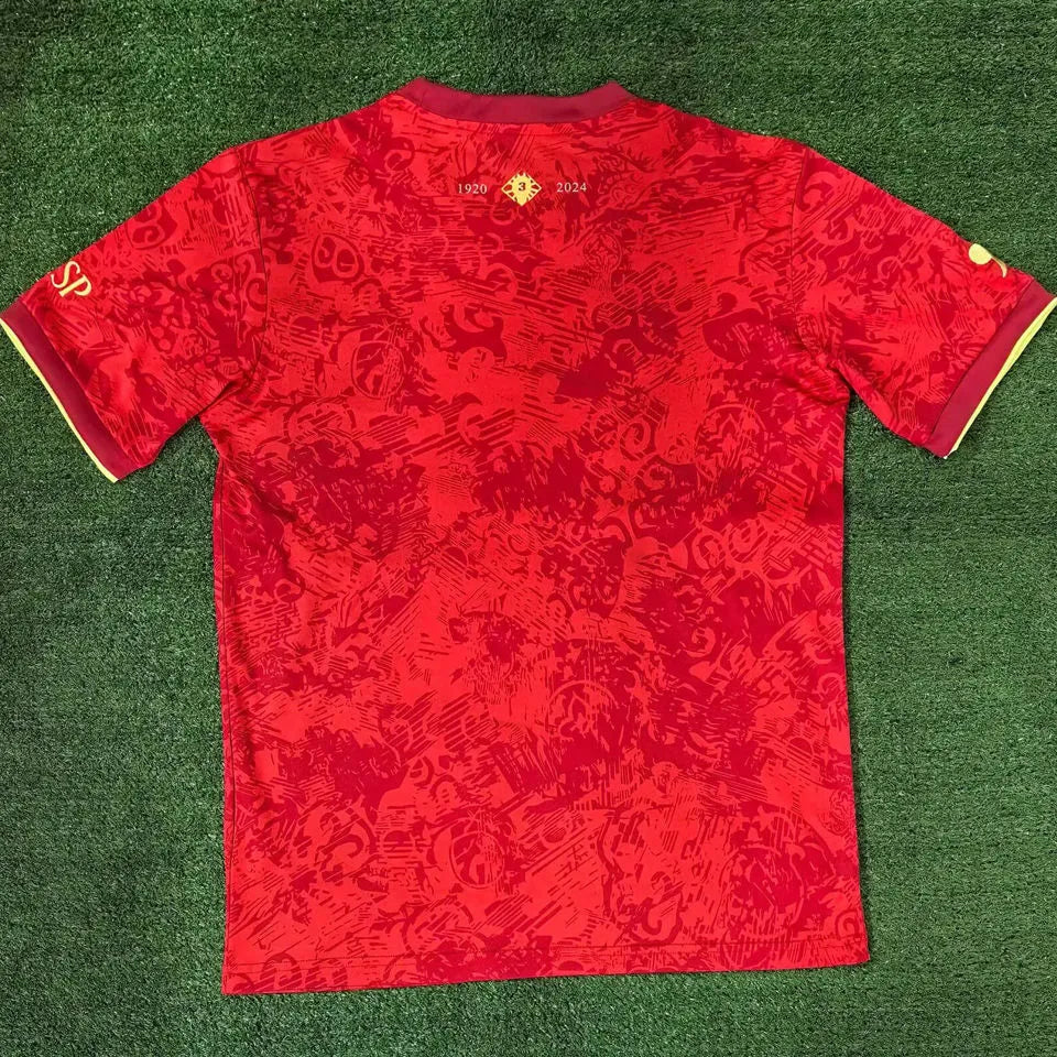 2025 Spain Special Edition Red Fans Jersey Back