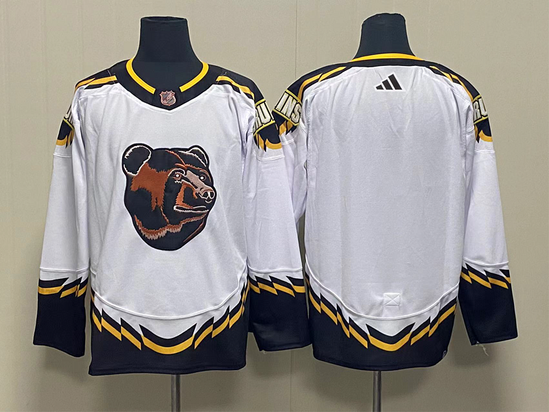Men's Boston Bruins White Player Blank Jerseys