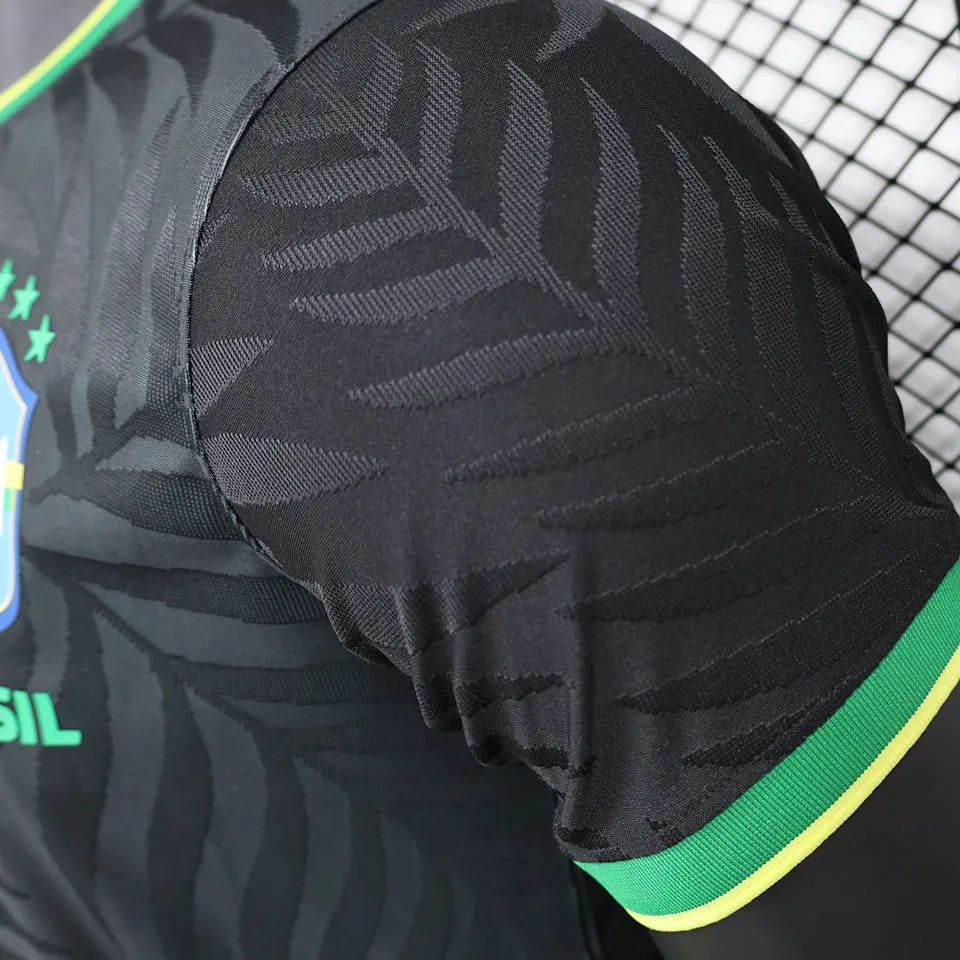2022/23 Brazil Special Edition Black Player Version Jersey Detail 3