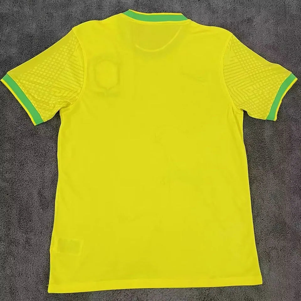 2022/23 Brazil Special Edition Yellow Fans Soccer Jersey Detail 1