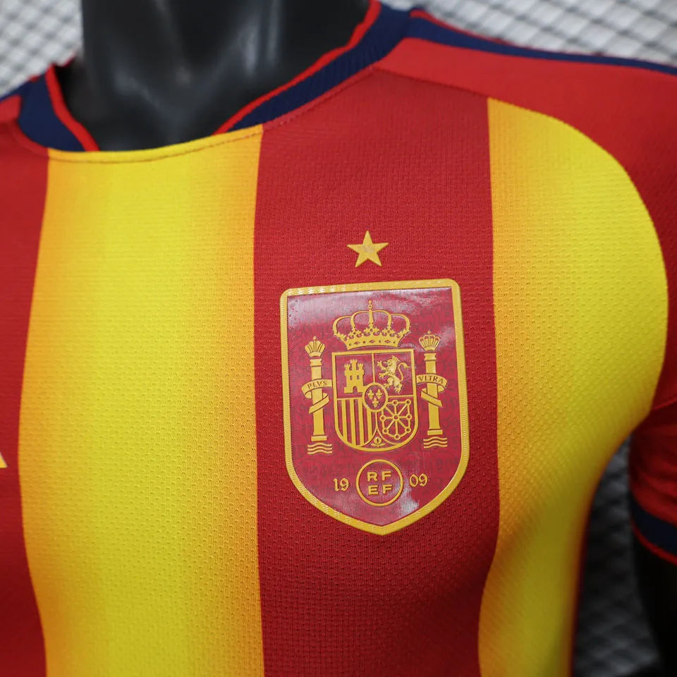 2026/27 Spain Special Edition Red And Yellow Player Version Soccer Jersey Detail 2