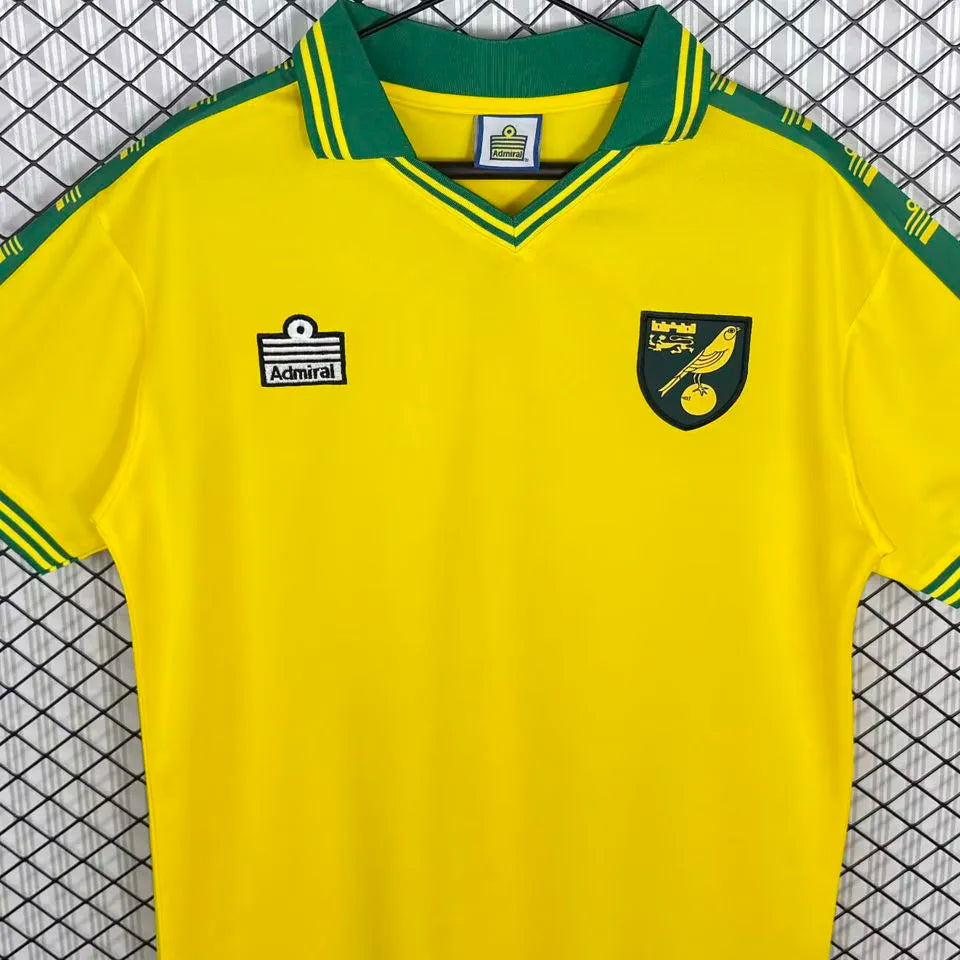 1976/1981 Norwich Home Yellow Retro Soccer Jersey Detail 1