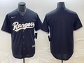 Men's Texas Rangers Black Blank Replica Player Jerseys
