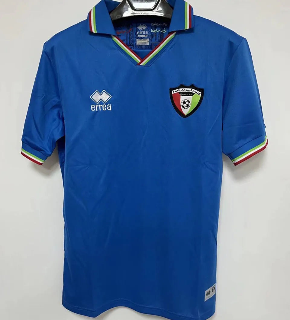 2022 Kuwait Home Blue Fans Soccer Jersey Front
