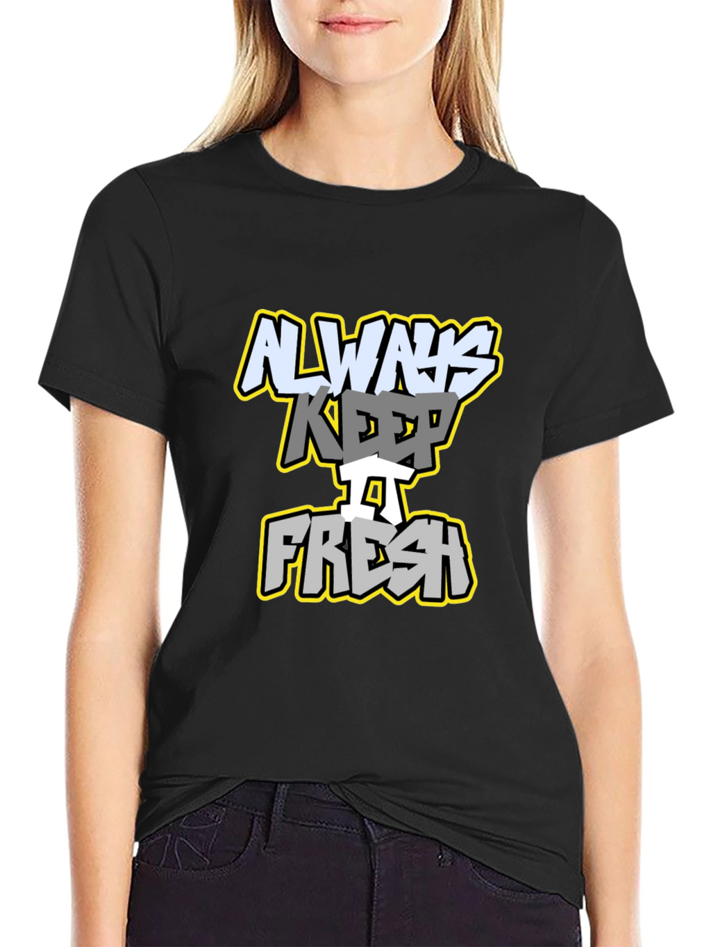 Always Keep It Fresh Graphic Tee - Black