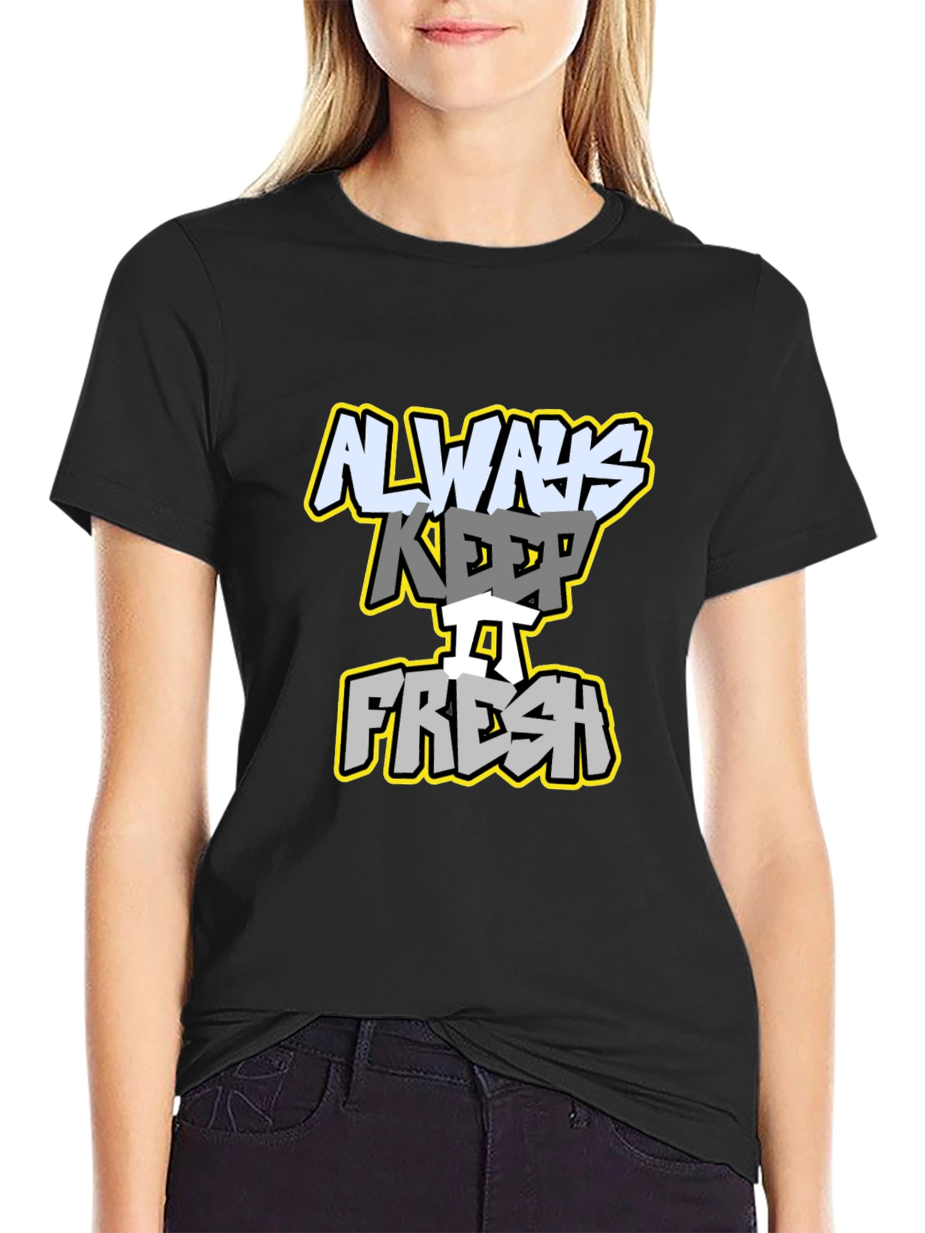 Always Keep It Fresh Graphic Tee - Black