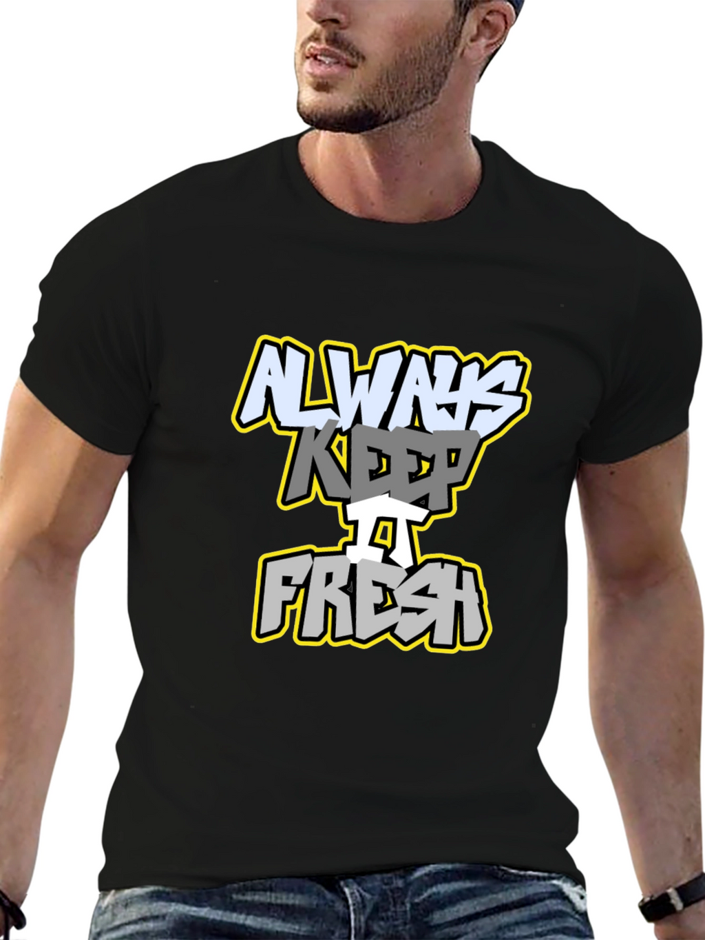 Always Keep It Fresh Graphic Tee - Black