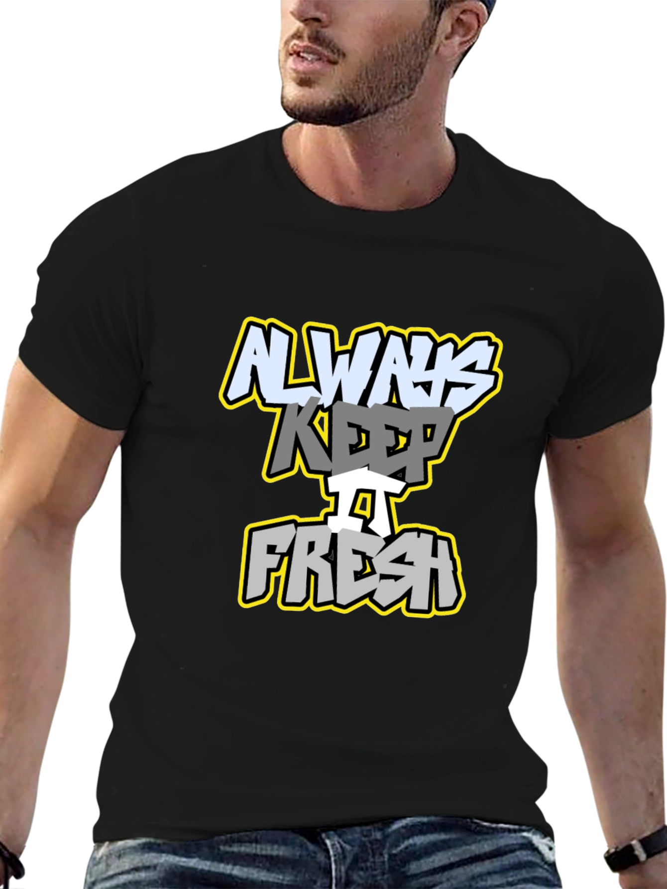 Always Keep It Fresh Graphic Tee - Black