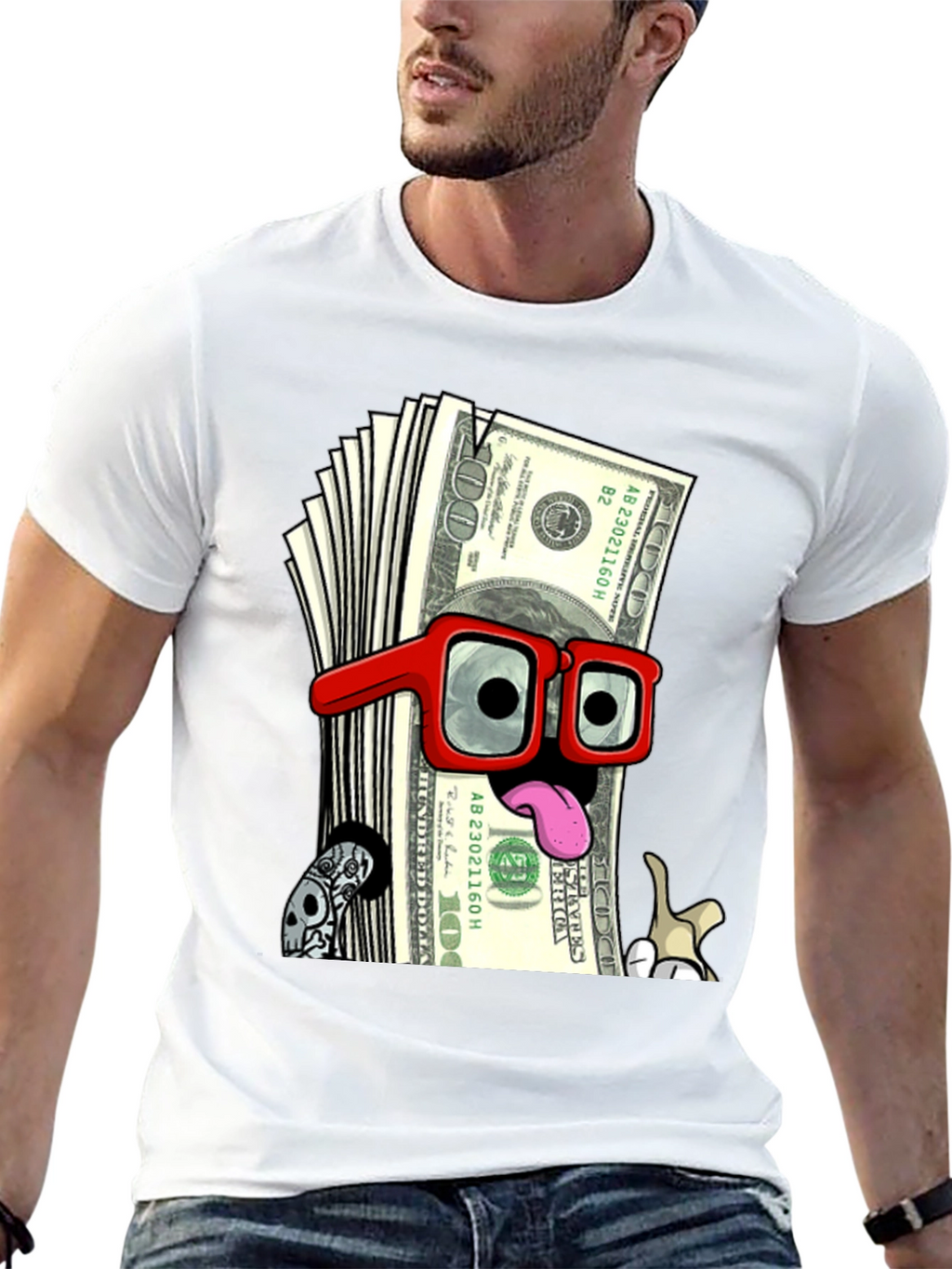 Funny Money Cartoon Graphic T-Shirt
