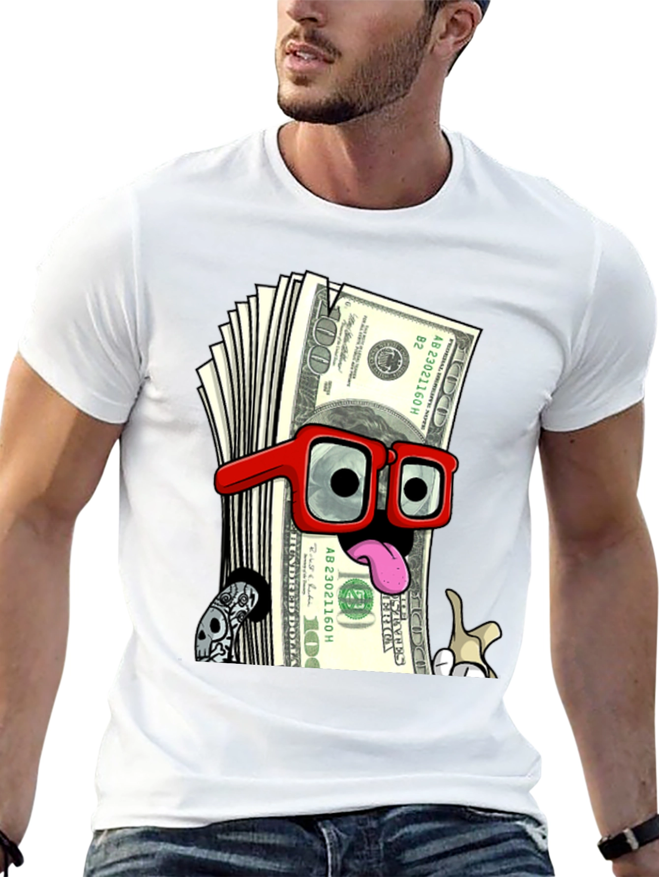 Funny Money Cartoon Graphic T-Shirt