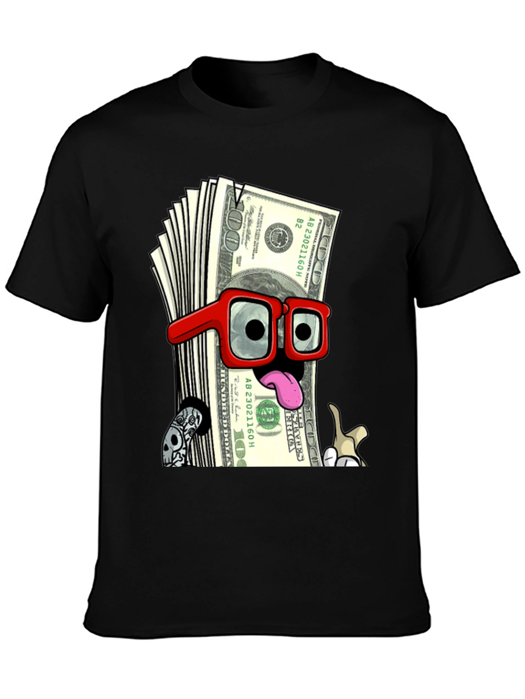 Funny Money Cartoon Graphic T-Shirt