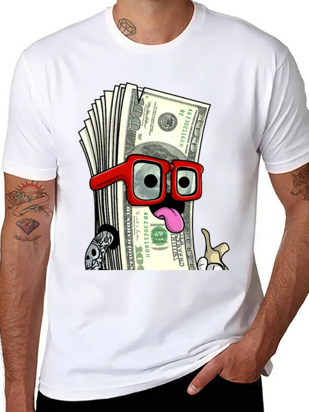 Funny Money Cartoon Graphic T-Shirt
