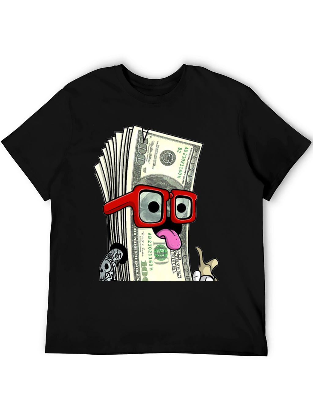 Funny Money Cartoon Graphic T-Shirt