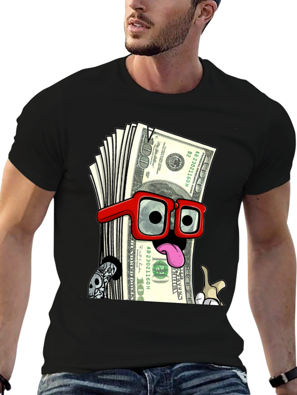 Funny Money Cartoon Graphic T-Shirt