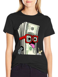 Funny Money Cartoon Graphic T-Shirt