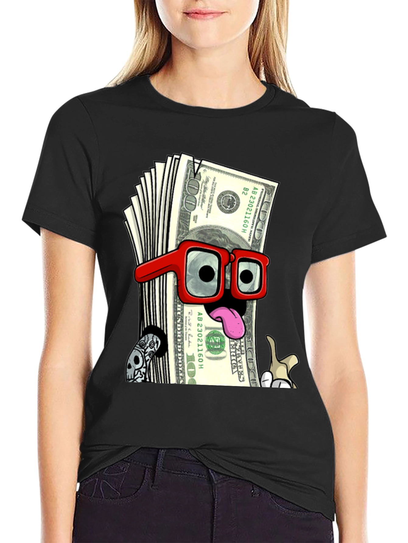 Funny Money Cartoon Graphic T-Shirt